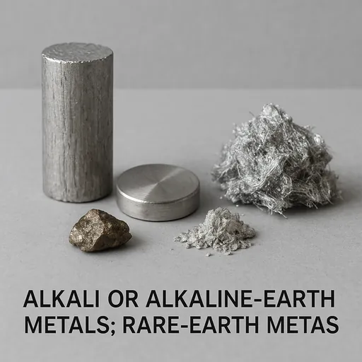 Alkali or alkaline-earth metals; rare-earth metals